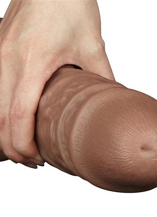 Фаллоимитатор на присоске king-sized realistic chubby dildo 10.5" brown , 26,6х6,3 см. 7