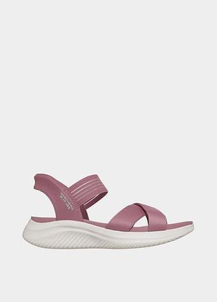 Оригинальные женские сандалии skechers / легкие розовые босоножки скечерс