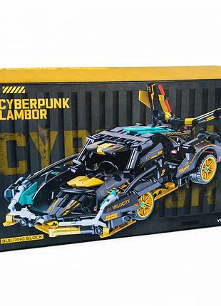 Блочный конструктор cyberpunk lambor cd-203 – футуристический спорткар в стиле киберпанк