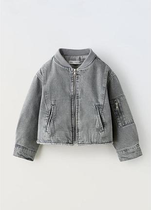 Куртка бомбер джинсовка zara 8