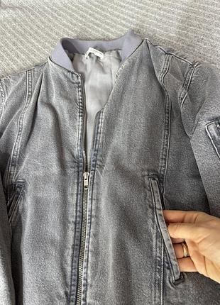 Куртка бомбер джинсовка zara 6