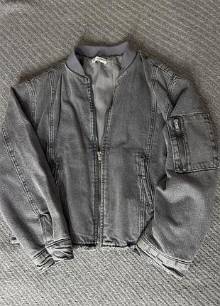 Куртка бомбер джинсовка zara 2