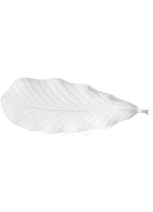 Блюда сервировочные (2 штуки) white city лист 37x13см, белый фарфор