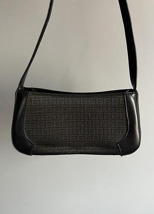 Сумка багет монограмна сумочка y2k vintage monogram bag guess style