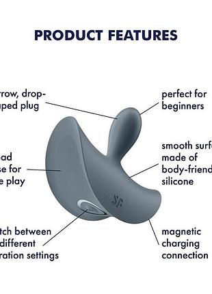 Анальная вибропробка для ношения satisfyer booty absolute beginners 2, 7,9х1,6 см. 5