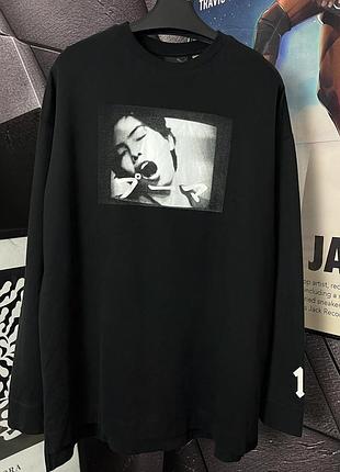 Puma fenty by rihanna men’s,womens l/s graphic crewneck longslevee black oversized size l