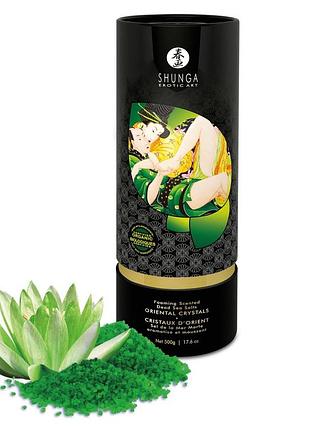 Сіль для ванни shunga oriental crystals bath salts organic – lotus flower (500 г), сіль мертвого моря