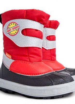Зимові дутики, сноубутси demar baby sport червоні, р.20/21 20/21