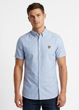 Рубашка рубашка мужская на короткий рукав lyle &amp; scott голубая