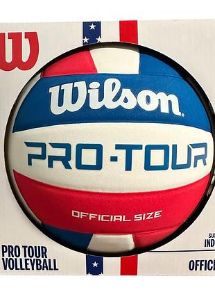 Волейбольный мяч wilson pro tour indoor volleyball, официальный размер