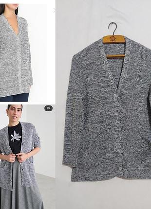Вязаный кардиган на кнопках прямого кроя из смесовой шерсти marina rinaldi