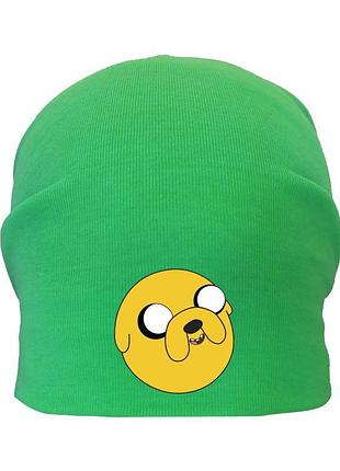 Шапка детская время приключений 004 (adventure time) зеленая (atr grn 004) 54-56 см