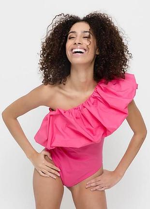 Хлопковый боди h&amp;m с воланом
