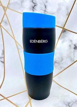 Термокружка вакуумная из нержавейки 380мл для кофе и чая edenberg eb-622 термо чашка металлическая термос синий
