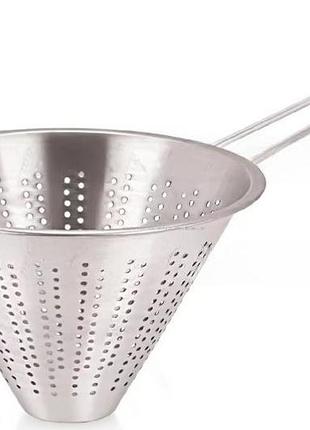 Дуршлаг сито конический из нержавеющей стали 20x16 см. eb-18100