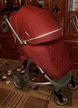 Прогулочная коляска carrello unico - стильная, маневренная и надежная (бордо)
