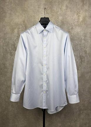 Рубашка charles tyrwhitt classic fit голубая хлопковая размер l