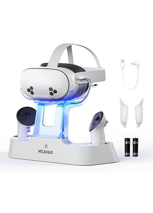 Зарядная док-станция nexigo enhanced charging dock для meta quest 3 / 3s