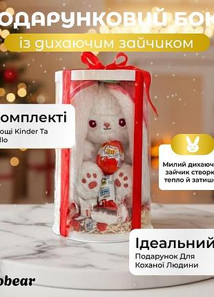 Подарунковий бокс з дихаючим зайчиком та солодощами