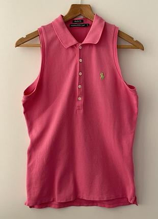 Яскрава рожева майка поло ralph lauren golf оригінал l
