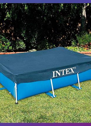 Тент для прямоугольного каркасного бассейна 450х220 см intex 28039