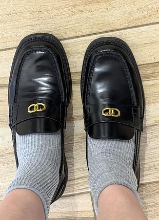 Шкіряні лофери massimo dutti 36р