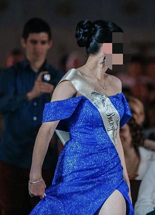Вечірня сукня в кольорі «електрик»  розмір xs