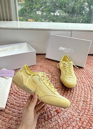 Жовті жіночі кросівки з натуральної замші 💛