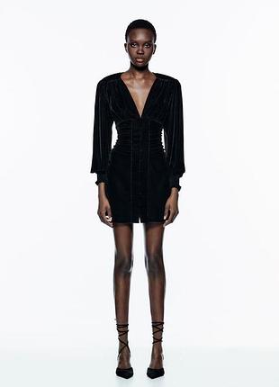Оксамитова сукня zara велюрова сукня zara плаття міні