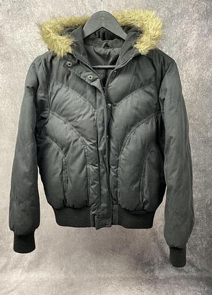 Вінтажний бомбер dorothy perkins s-m чорного кольору