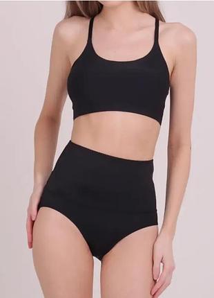 Чорні безшовні коригуючи трусики утяжка lingerie