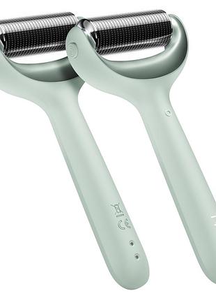 Электронный роллер для лица и тела с микроиглами geske microneedle face&body roller 8в1 green
