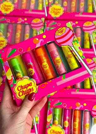Бальзам для губ детской 5шт чупа чупс chupa chups