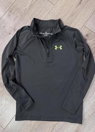 Спортивний лонгслів на хлопчика, реглан від бренду under armour, оригінал, 6-7 років, 116-122