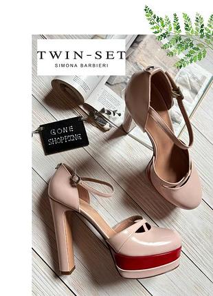 Шикарні шкіряні туфлі / босоніжки twinset