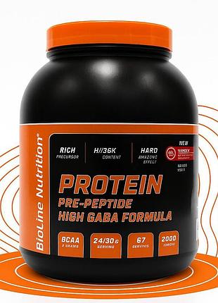 Протеин bioline 2 кг | сывороточный + gaba + пептиды | для роста мышц и восстановления