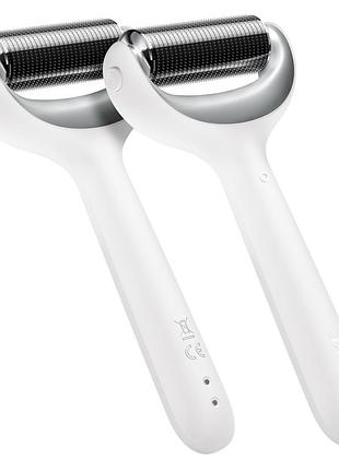 Электронный роллер для лица и тела с микроиглами geske microneedle face&body roller 8в1 white