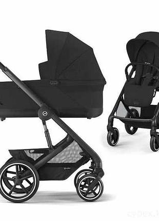 Коляска дитяча з народження cybex balios s lux 2в1 moon black