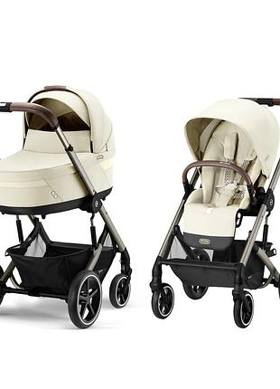 Коляска дитяча з народження cybex balios s lux 2в1 seashell beige