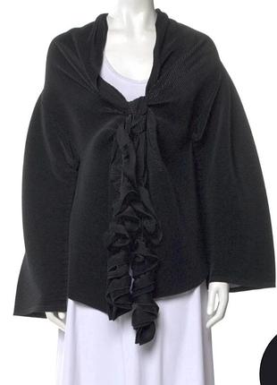 Issey miyake плиссированная блуза / кардиган с рюшами, made in japan, дизайнер, avant-garde, pleatsоригинальная дизайнерская блуза / кардиган от issey