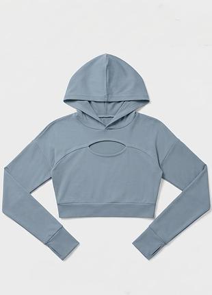 Укорочене худі (crop hoodie) з капюшоном.