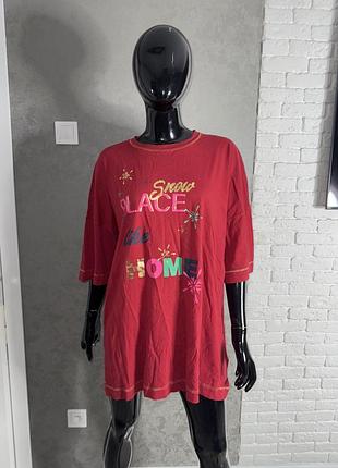 Подовжена футболка великого розміру батал marks&spencer, xxl