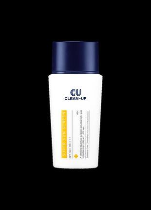 Солнцезащитный флюид с минеральными и органическими фильтрами cu skin clean-up super sun screen spf 50+ pa++++, 50 мл