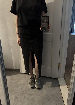 Джинсова міді спідниця pull&bear 2