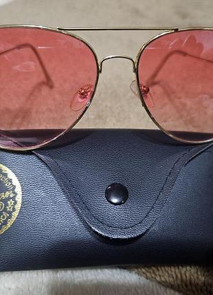 Продам очки ray ban, с розовым стеклом