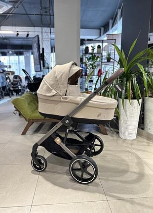 Візок дитячий з народження cybex balios s lux 2в1 almond beige