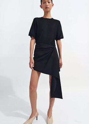 Короткая асимметричная юбка zw collection