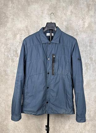 Stone island light padded overshirt navy blue мужская куртка размер l