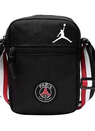 Сумка через плече jordan paris saint germain у 4-ох кольорах: чорний, сірий, синій, червоний.
