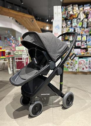 Прогулянкова коляска greentom reversible black limited edition — charcoal